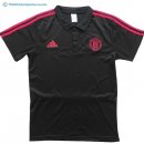 Polo Manchester United 2017 2018 Noir Marine Rouge Pas Cher