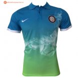 Polo Inter 2017 2018 Bleu Vert Pas Cher