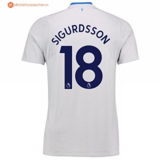Maillot Everton Exterieur Sigurdsson 2017 2018 Pas Cher
