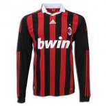 Maillot AC Milan Domicile ML Retro 2009/2010 Rouge Pas Cher