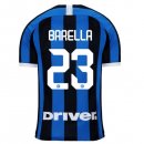 Maillot Inter Milan NO.23 Barella Domicile 2019 2020 Bleu