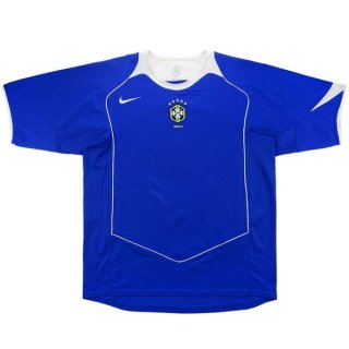 Maillot Brésil Exterieur Retro 2004 Bleu Pas Cher Maillot Brésil Exterieur Retro 2004 Bleu Pas Cher
