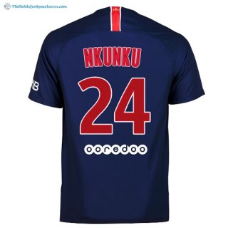 Maillot Paris Saint Germain Domicile Nkunku 2018 2019 Bleu Pas Cher