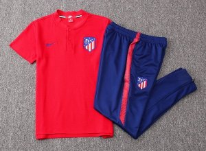 Polo Atlético de Madrid Ensemble Complet 2018 2019 Rouge Pas Cher