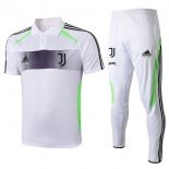 Polo Ensemble Complet Juventus 2019 2020 Blanc Gris Pas Cher