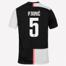 Maillot Juventus NO.5 Pjanic Domicile 2019 2020 Blanc Noir Pas Cher