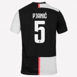Maillot Juventus NO.5 Pjanic Domicile 2019 2020 Blanc Noir Pas Cher