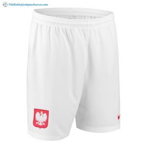 Pantalon Pologne Domicile 2018 Blanc Pas Cher