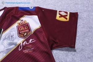 Maillot Rugby QLD Maroons 2017 2018 Rouge Pas Cher