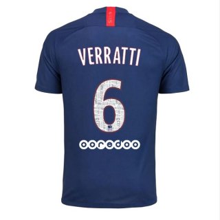 Maillot Paris Saint Germain NO.6 Verratti Domicile 2019 2020 Bleu Pas Cher