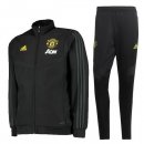 Survetement Manchester United 2019 2020 Noir Jaune Pas Cher