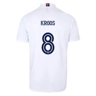 Maillot Real Madrid Domicile NO.8 Kroos 2020 2021 Blanc Pas Cher