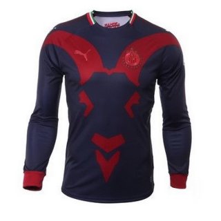 Maillot CD Guadalajara Exterieur ML 2019 2020 Bleu Pas Cher Maillot CD Guadalajara Exterieur ML 2019 2020 Bleu Pas Cher