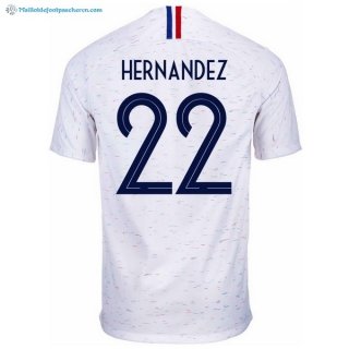 Maillot France Exterieur Hernandez 2018 Blanc Pas Cher