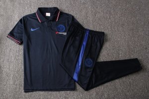 Polo Ensemble Complet Chelsea 2019 2020 Bleu Marine Pas Cher