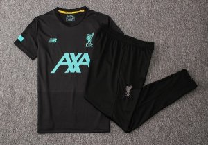 Entrainement Liverpool Ensemble Complet 2019 2020 Vert Noir Pas Cher