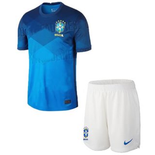 Maillot Brésil Exterieur Enfant 2020 Bleu