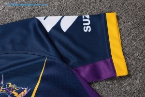 Maillot Rugby Melbourne Storm Auckland 9's 2017 2018 Bleu Pas Cher