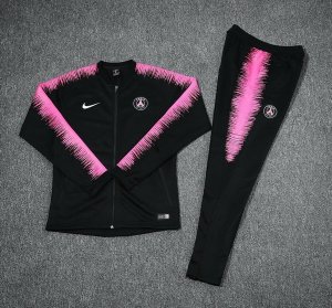 Survetement Paris Saint Germain 2018 2019 Rose Noir Pas Cher