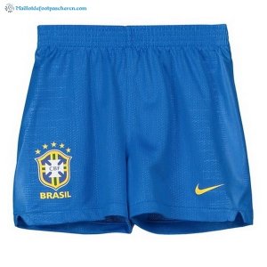 Maillot Brésil Exterieur Enfant 2018 Bleu Pas Cher