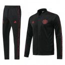 Survetement Manchester United 2019 2020 Noir Rouge Pas Cher