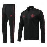 Survetement Manchester United 2019 2020 Noir Rouge Pas Cher