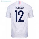 Maillot France Exterieur Tolisso 2018 Blanc Pas Cher