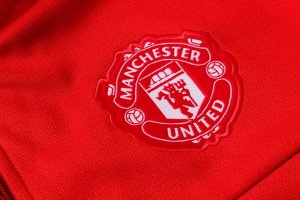 Survetement Manchester United 2018 2019 Rouge Gris Pas Cher