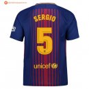 Maillot Barcelona Domicile Sergio 2017 2018 Pas Cher