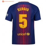 Maillot Barcelona Domicile Sergio 2017 2018 Pas Cher