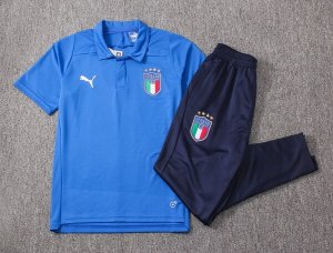 Polo Ensemble Complet Italie 2018 Bleu Clair Pas Cher