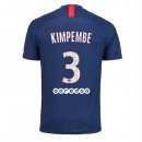 Maillot Paris Saint Germain NO.3 Kimpembe Domicile 2019 2020 Bleu Pas Cher