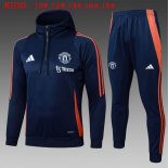 Enfant Sweat Shirt Capuche Manchester United 2025 2026 Bleu 5