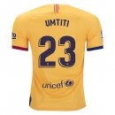 Maillot Barcelona NO.23 Umtiti Exterieur 2019 2020 Jaune Pas Cher