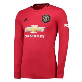 Maillot Manchester United Domicile ML 2019 2020 Rouge Pas Cher