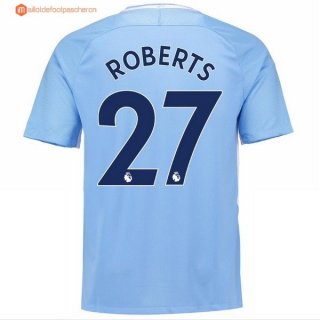 Maillot Manchester City Domicile Roberts 2017 2018 Pas Cher Maillot Manchester City Domicile Roberts 2017 2018 Pas Cher