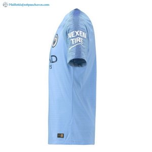 Maillot Manchester City Domicile 2018 2019 Bleu Pas Cher