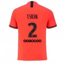 JORDAN Maillot Paris Saint Germain NO.2 T.Silva Exterieur 2019 2020 Orange Pas Cher