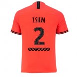 JORDAN Maillot Paris Saint Germain NO.2 T.Silva Exterieur 2019 2020 Orange Pas Cher