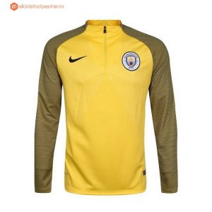 Survetement Manchester City 2017 2018 Jaune Noir Pas Cher