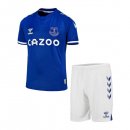 Maillot Everton Domicile Enfant 2020 2021 Bleu Blanc Pas Cher