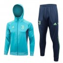 Sweat Shirt Capuche Juventus 2023 2024 Bleu