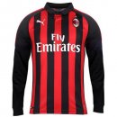 Maillot AC Milan Domicile ML 2018 2019 Rouge Pas Cher