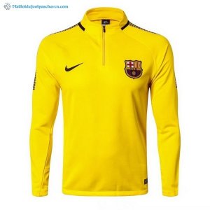 Survetement Barcelona 2017 2018 Jaune Noir Pas Cher