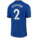 Maillot Chelsea NO.2 Rudiger Domicile 2020 2021 Bleu Pas Cher