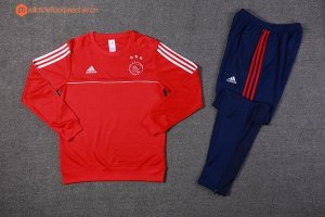 Survetement Ajax 2017 2018 Rouge Blanc Bleu Pas Cher