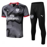 Entrainement Arsenal Ensemble Complet 2018 2019 Gris Noir Pas Cher