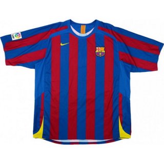 Thailande Maillot Barcelona Domicile Retro 2005 2006 Bleu Rouge Pas Cher