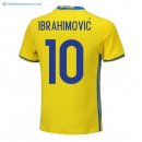 Maillot Sweden Domicile Ibrahimovic 2018 Jaune Pas Cher