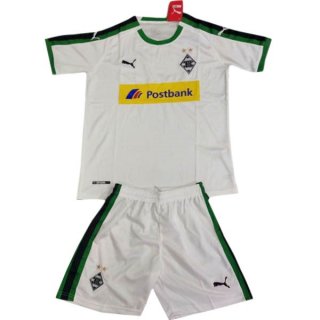 Maillot Mönchengladbach Domicile Enfant 2018 2019 Blanc Vert Pas Cher